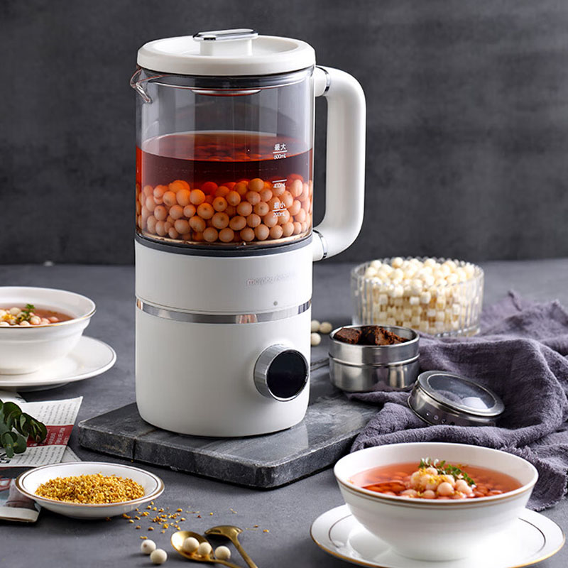 摩飞电器(MORPHY RICHARDS) 破壁豆浆机600ml 全自动清洗免过滤 白色 MR8200高清大图