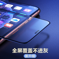 ESCASE 苹果XS Max钢化膜 iphone11 Pro Max/钢化膜 [带防尘网]高清全覆盖防爆玻璃前膜