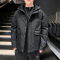 YUANSU冬季棉衣外套男短款潮流休闲韩版肥佬宽松加大加厚渐变工装羽绒服棉衣