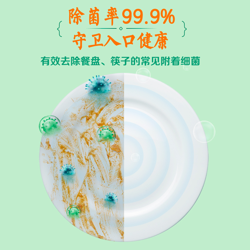 立白精品青提茉莉洗洁精1kg+除菌青柠洗洁精1kg+洗碗棉2块