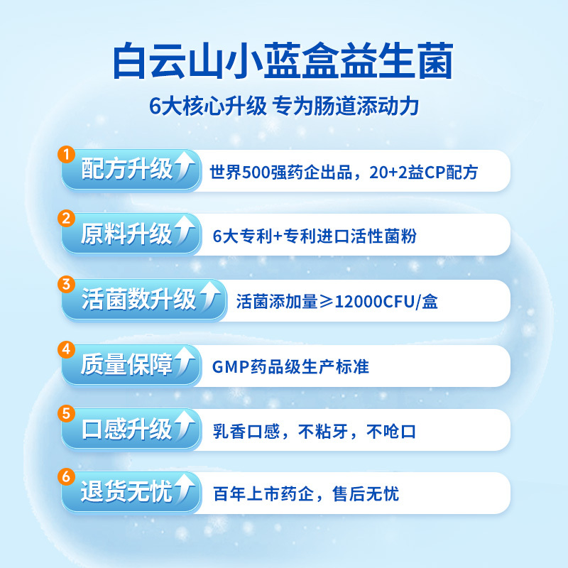 白云山益生菌大人成年固体饮料非调理复合活性冻干粉官方正品