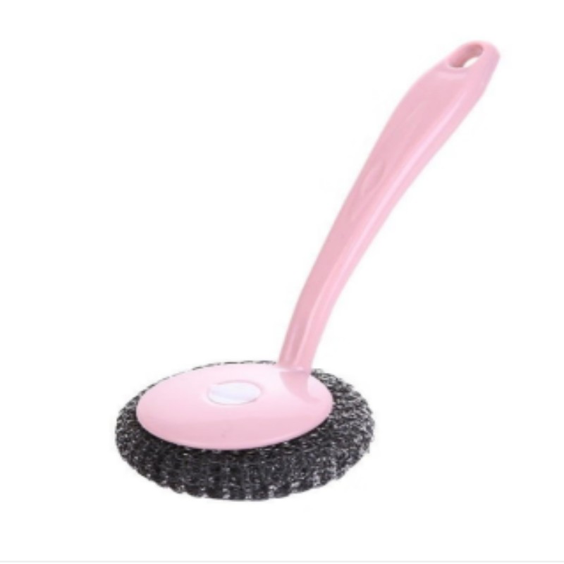 高杨茂诺 长柄钢丝球刷(多种颜色随机) 常规款 把高清大图