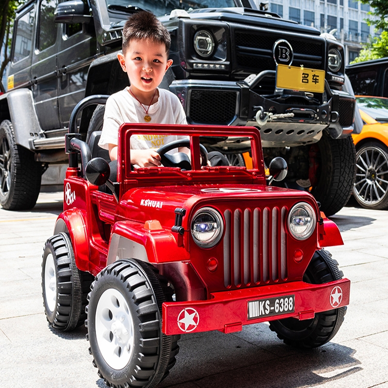 儿童电动车四轮越野汽车魅扣小孩宝宝玩具车可坐人电瓶车带遥控童车