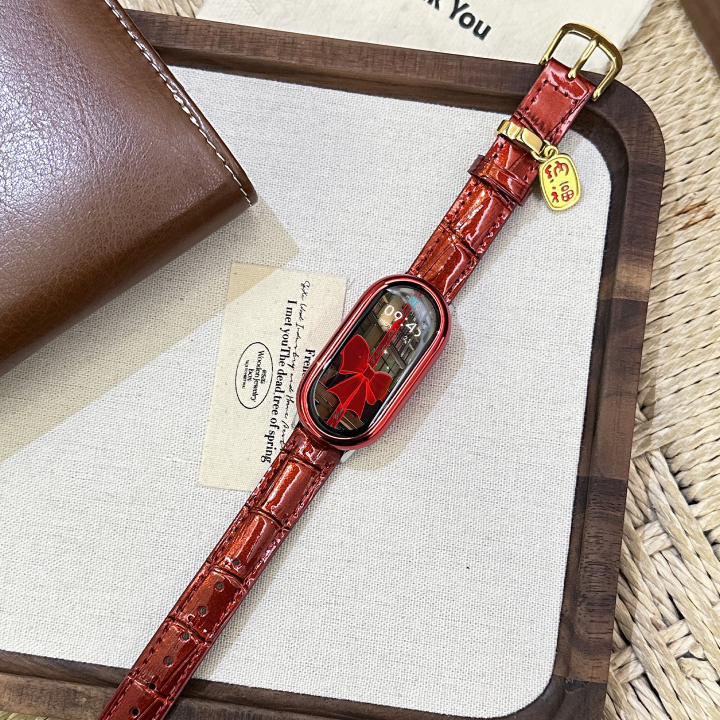 适用小天才电话手表表带Z10/Z9可爱挂脖Z11新款Z8Z7S保护套3139B 红红 10