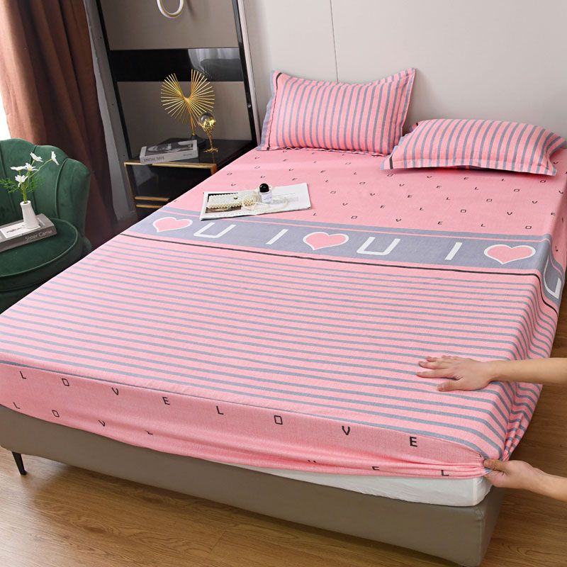 防滑活性斜纹床笠保护套棕垫套垫套加高加厚防灰尘高清大图