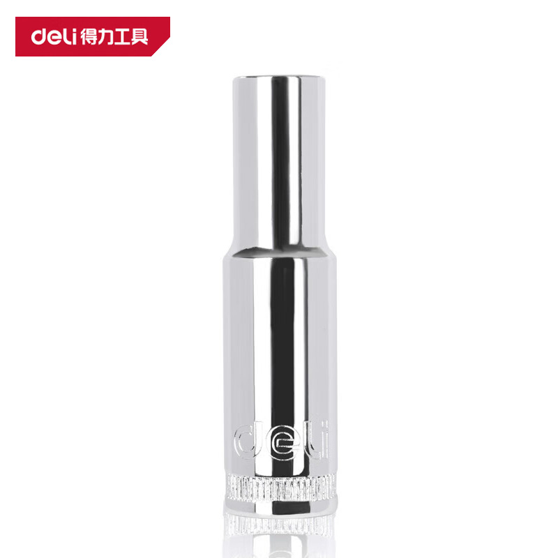 得力(deli)DQ4314 12.5mm系列六角长套筒 14mm 银色 1支
