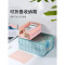 高中可折叠书本收纳箱小号学生书籍整理储物盒塑料书箱子教室 三维工匠 蓝色小号(折叠款) 多色可选