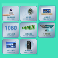 索爱(soaiy)投影仪家用卧室投屏高清投影机智能3D迷你激光电视家庭影院办公投墙宿舍一体机安卓网络语音版标配