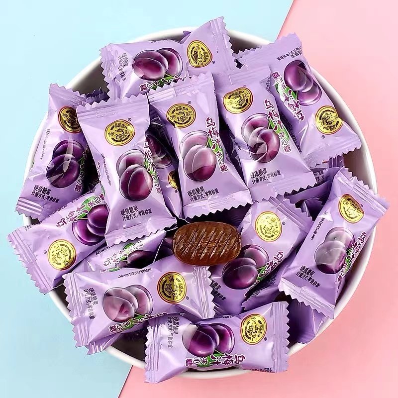 徐福记散装风味乌梅汁夹心糖500g*2散糖喜糖结婚庆典年货硬糖休闲零食