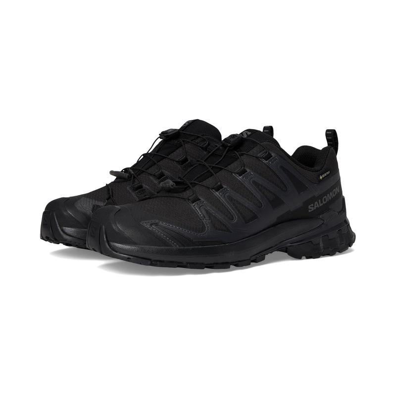 萨洛蒙(SALOMON)女款越野跑鞋防水透气耐磨抓地力强户外运动鞋 Black/Phantom/Pewter 43