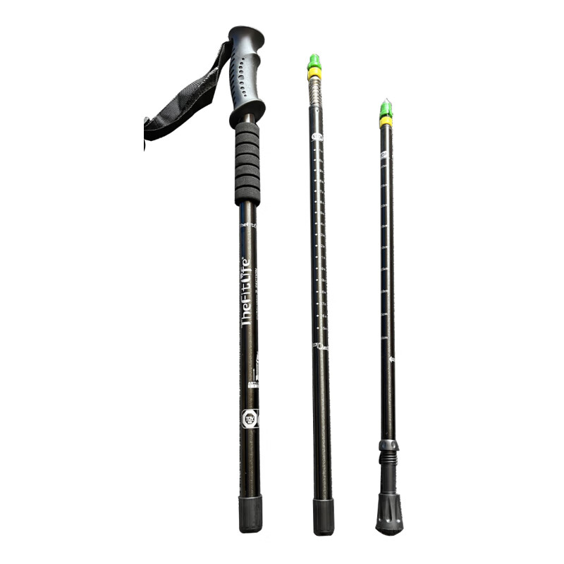 趣游帮 Q611 登山杖 户外徒步野营手杖 直柄三节登山杖可折叠高清大图