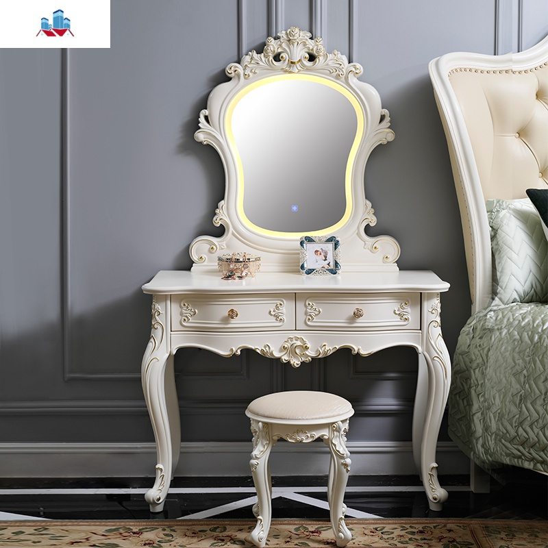 欧式梳妆台现代简约小户型化妆台卧室小ins风轻奢经济型化妆桌子泰