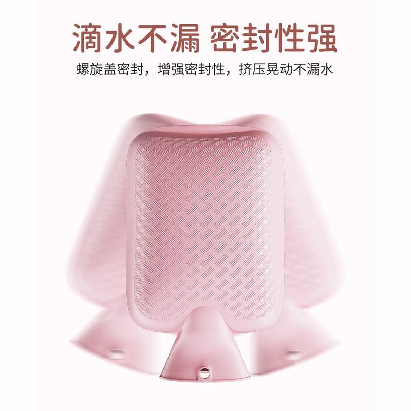 山山热水袋灌水老式暖脚女中号薄荷蓝床上学生加厚防爆注水暖肚子可爱暖水袋