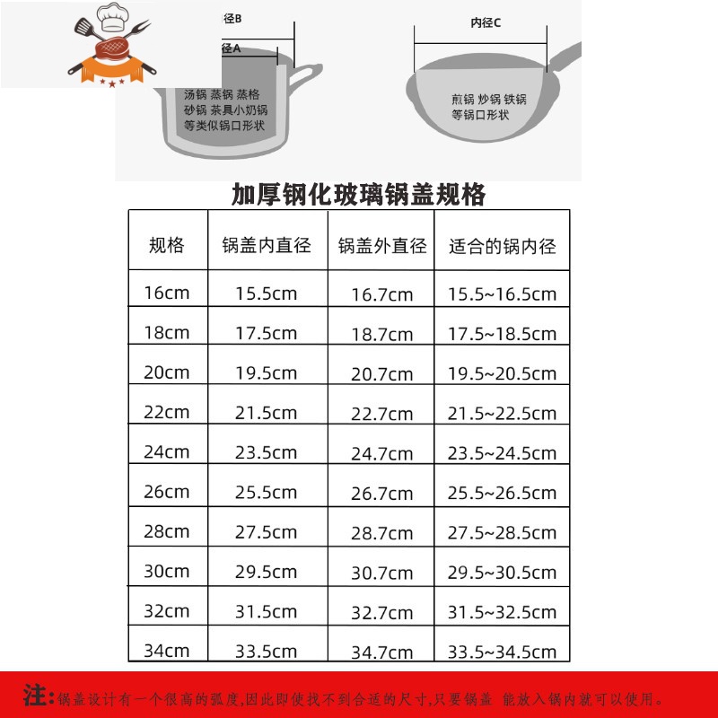 玻璃盖子单卖玻璃锅盖可高温铁锅盖子22cm电磁炉小锅盖子圆形透明 敬平 不锈钢把手款玻璃锅盖24cm(收藏加购送锅具配件高清大图