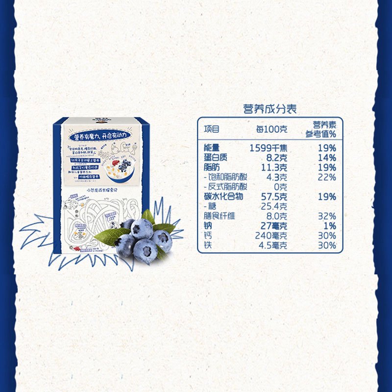 桂格(QUAKER)儿童恐龙小趣蛋燕麦片蓝莓优格味40克*5包