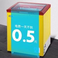 SAST 商用冰柜展示雪糕柜家用 小型卧式冷柜圆弧形玻璃门 双温小冷柜冷藏冷冻转换柜小卖部超市 BD/BC-138A