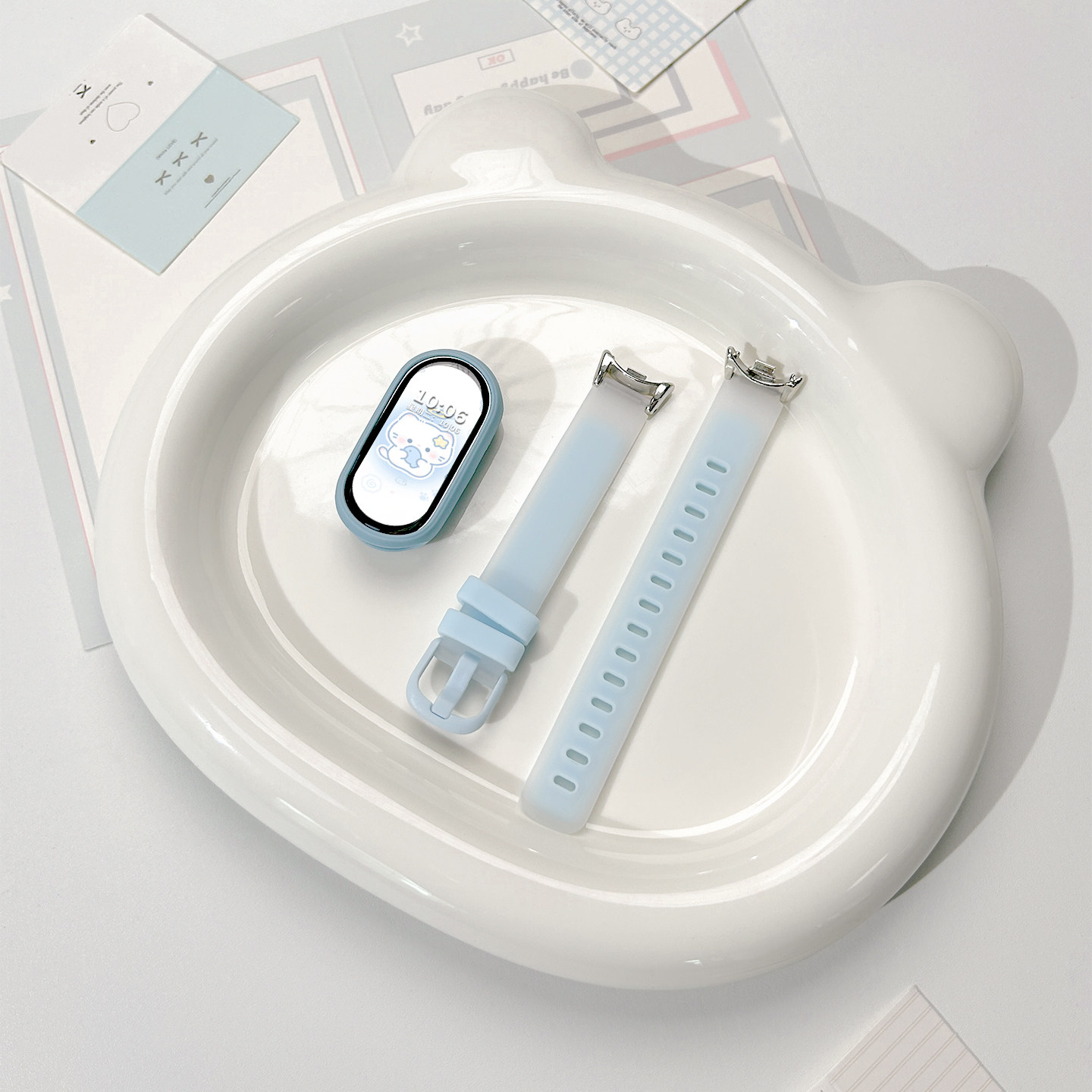 适用小天才电话手表表带Z10/Z9可爱挂脖Z11新款Z8Z7S保护套3139B高清大图