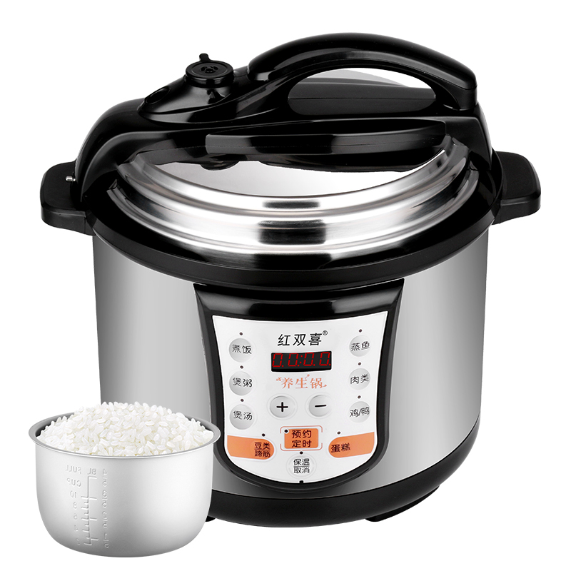 红双喜智能电压力锅24小时预约微电脑家用6l电高压锅4人10人智能控压
