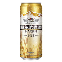 哈尔滨(Harbin)啤酒小麦王500ml*18听整箱装 啤酒苏宁自营国产啤酒