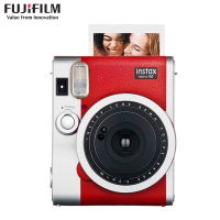 富士(FUJIFILM)INSTAX 立拍立得 一次成像 胶片相机 mini90典藏红 套餐五(含限定礼盒+10张相纸)