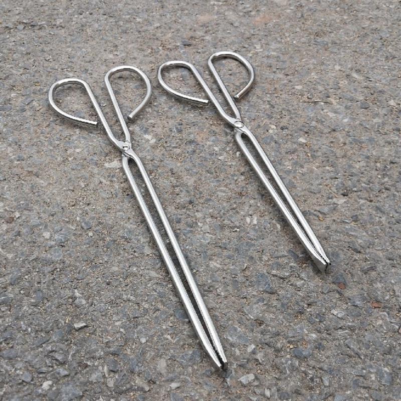 约35厘米轻便食品夹1把烧烤夹不锈钢食品夹子拾物夹捡烟头夹钳垃圾