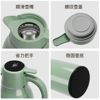 梦创2L保温水壶家用保温壶大容量暖水壶办公室玻璃内胆保温热水壶