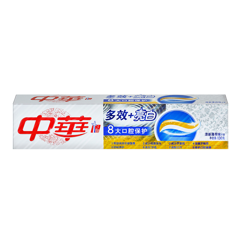 中华 (Zhong Hua) 多效牙膏 清新薄荷味130g[联合利华]