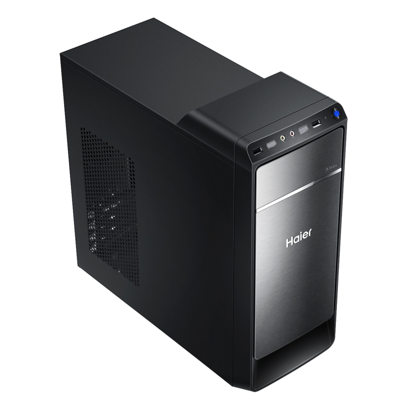 海尔(Haier)极光D2C 台式电脑套机 19.5英寸显示器(其他Intel平台 赛扬四核J3160 4GB 1TB 正版Win10)家用影音学生学习办公商用台式机