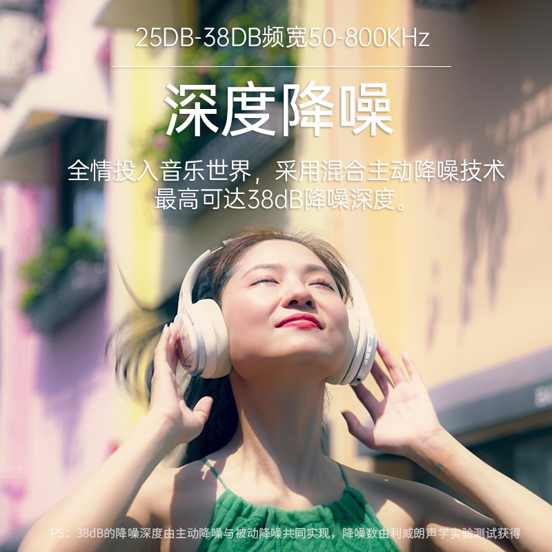 铂典ELA6i蓝牙无线头戴式耳机ANC主动降噪电竞游戏电脑有线带耳麦 黑色