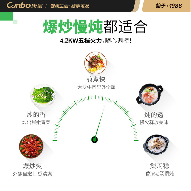 康宝(canbo)JZY-2QL360B燃气灶煤气灶嵌入式钢化玻璃灶具双眼台嵌两用灶台4.2KW大火力[液化气版]