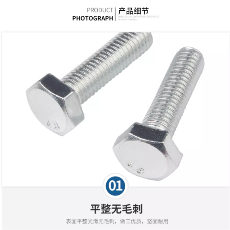 时友 TIME FRIEND 六角头打孔螺栓彩锌 16*80 个高清大图