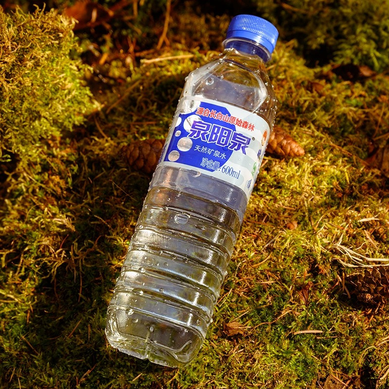 泉阳泉600ml*24瓶整箱长白山天然矿泉水大瓶家庭装煮饭泡茶弱碱性饮用水