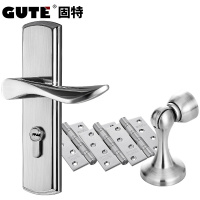 固特GUTE 室内卧室不锈钢反提门锁简约房门把手实木门静音锁具5011B