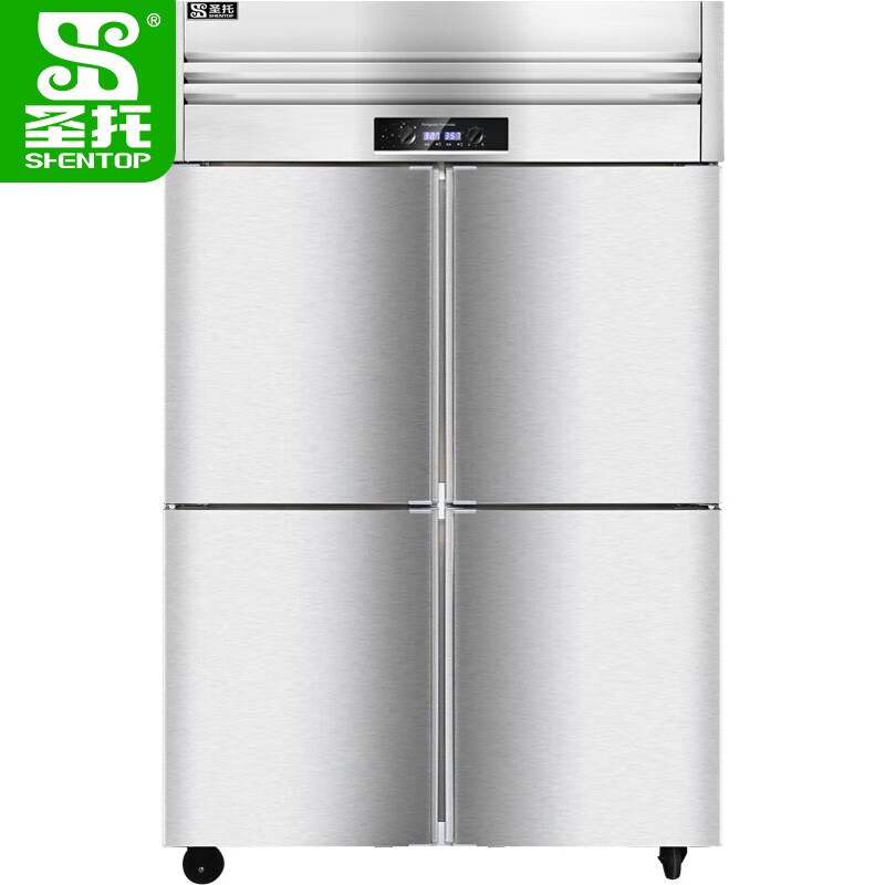 圣托 STLN-GS24 不锈钢厨房冷藏柜商用 冷藏冷冻双温立式冷柜 四门冰柜商用大容量冰箱(单位:台)
