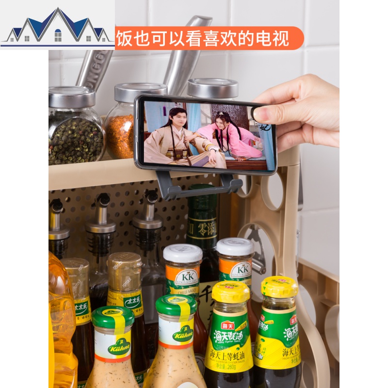 厨房用品家用大全刀架调料置物架用品多功能台面收纳落地多层架子 三维工匠高清大图