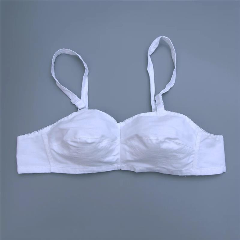 老式布文胸无钢圈薄全棉布纯棉布胸罩前扣大码中老年人布内衣妈妈报价
