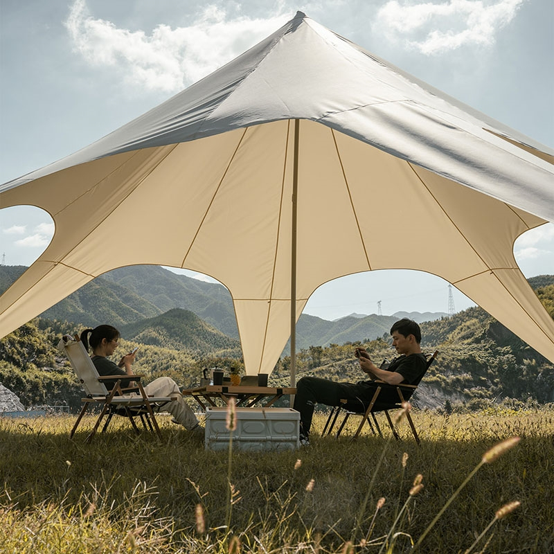 闪电客大天幕帐篷户外露营莲花云顶客厅巨型八爪鱼穹顶帐篷万重山天幕