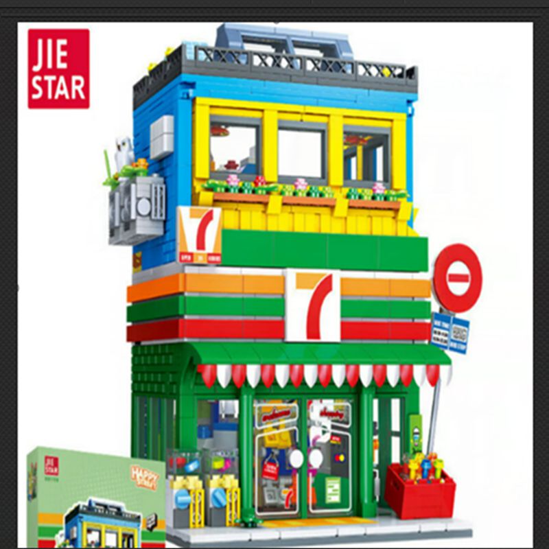 PWU 89118DIY拼装带灯光积木街景建筑迷你便利店58034 89119高清大图