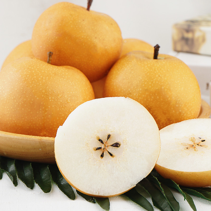 [西沛生鲜]新鲜山东秋月梨 净重4.5斤 大果 4-6个 新鲜当季水果 现摘现发高清大图