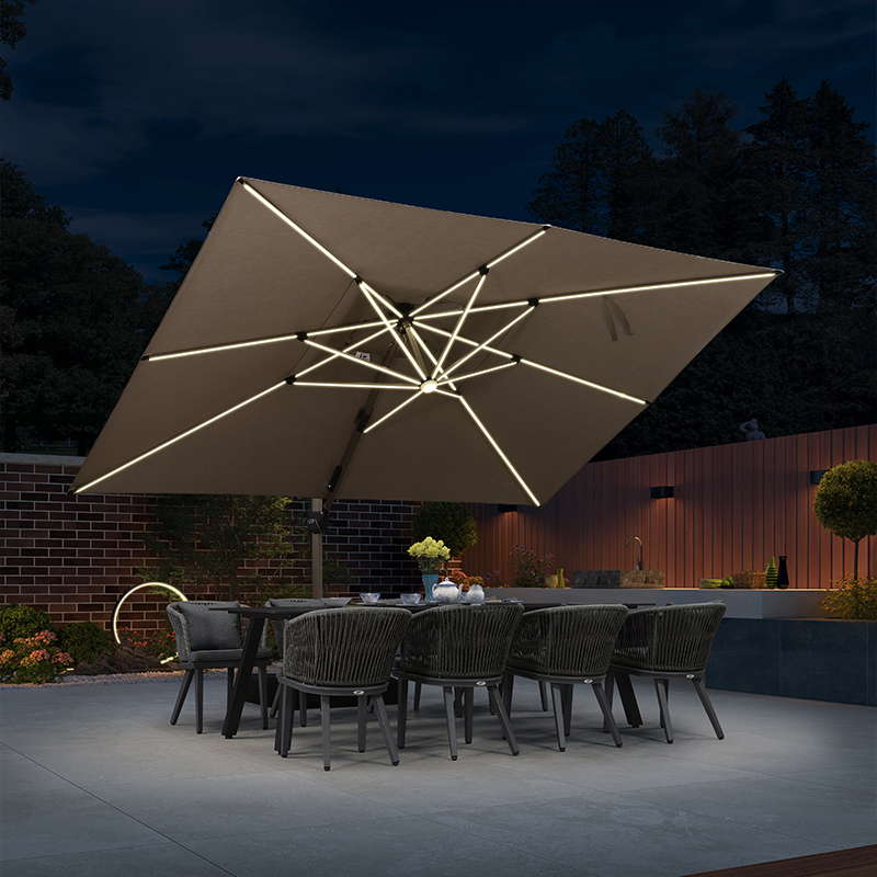 紫叶户外伞庭院遮阳伞露天罗马伞太阳伞室外Sunbrella露台花园伞高清大图