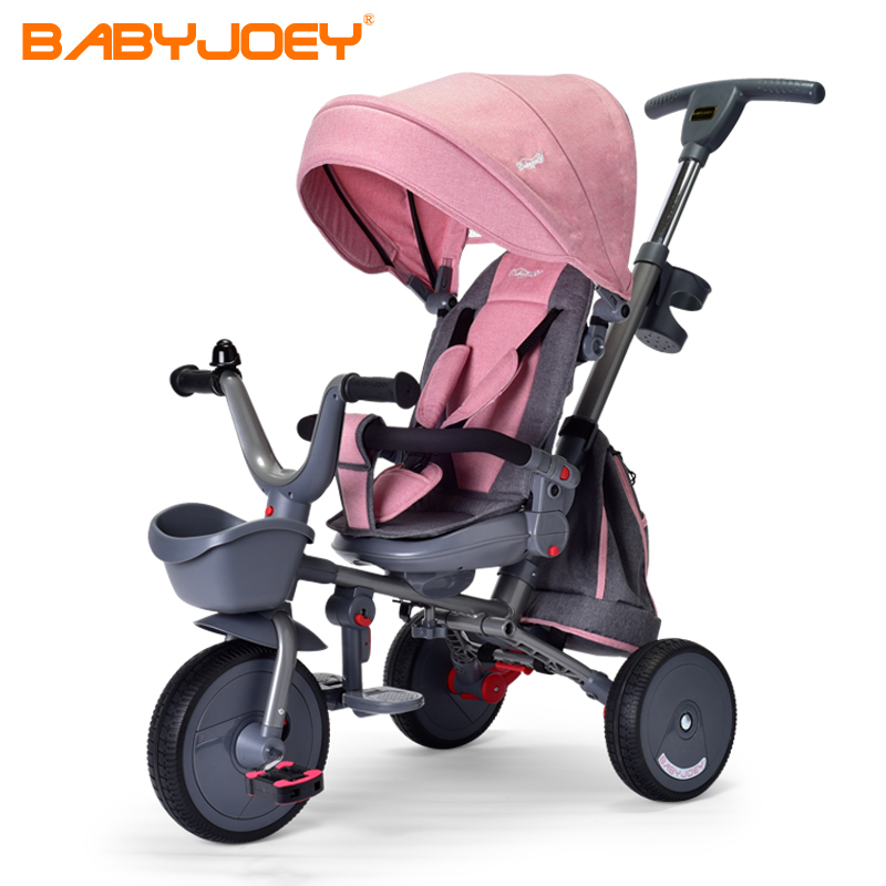 童车三轮车新品英国babyjoey儿童三轮脚踏车手推车折叠宝宝136岁自行
