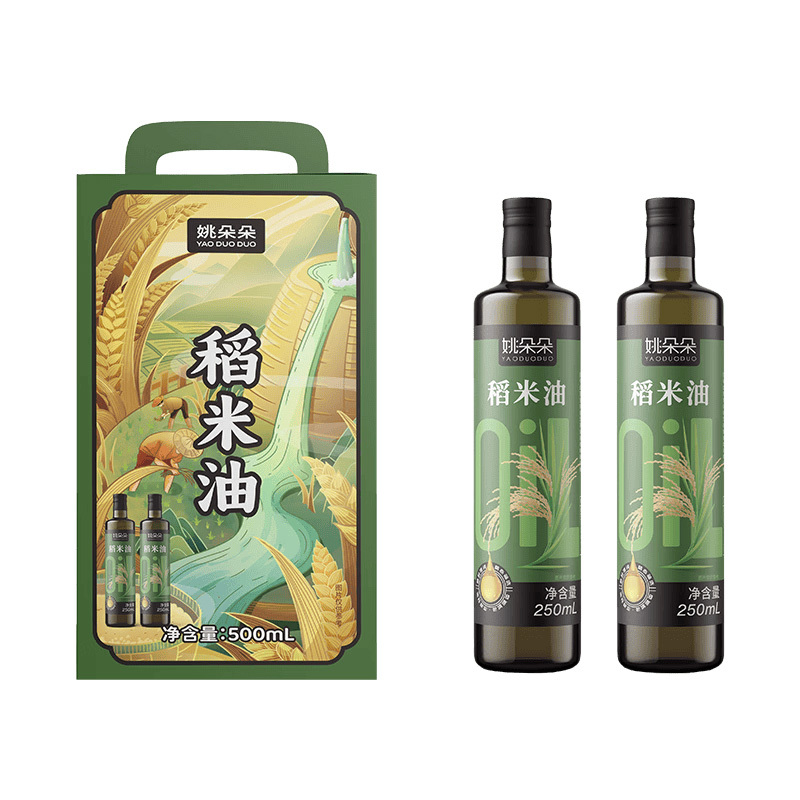 姚朵朵稻米油冷榨烹调用油清淡鲜香250ml*2瓶