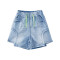 [2件2折价:42]米喜迪mecity童装夏男童短裤夏拼接廓形宽松薄款牛仔中裤