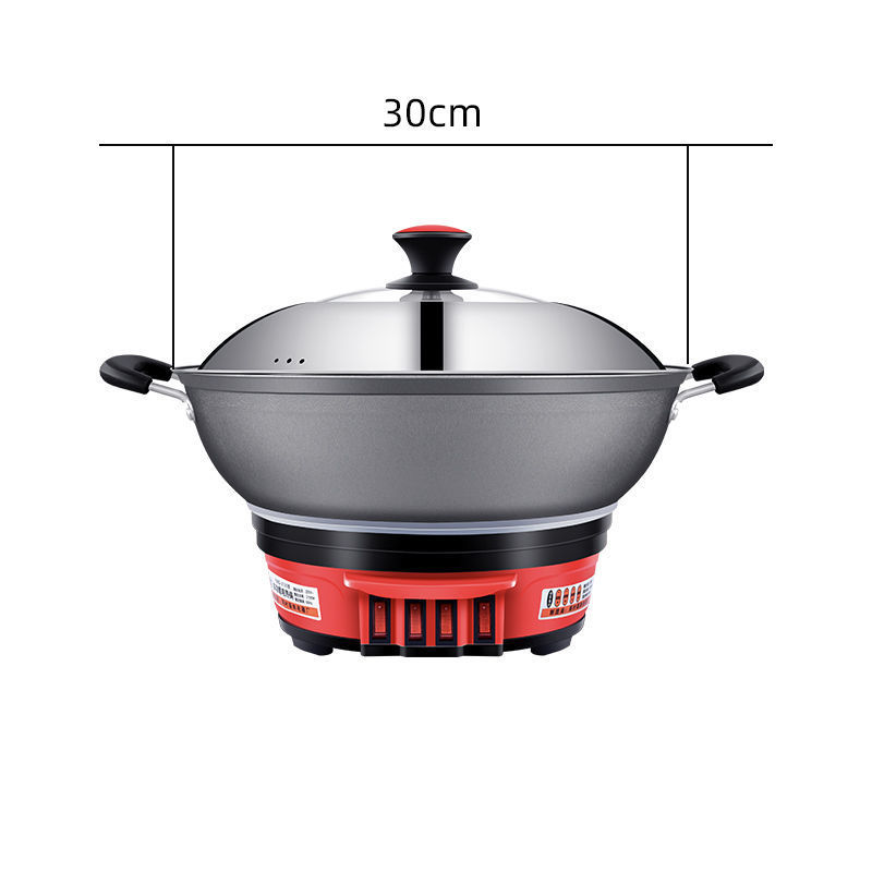 30加厚铸铁无蒸笼_清仓旧的 铸铁电锅一体电炒锅多功能电热锅电炒菜锅