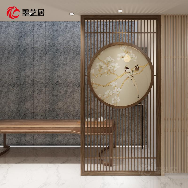 BONJEAN屏风隔断装饰客厅现代简约小户型隔断墙玄关新中式实木屏风座屏高清大图
