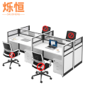 烁恒 屏风工位四人位+柜 套