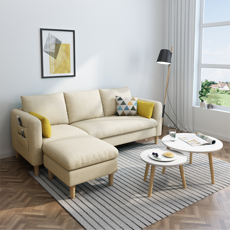 寻木匠欧式整装客厅小户型单人小沙发北欧布艺简约现代双人轻奢沙发