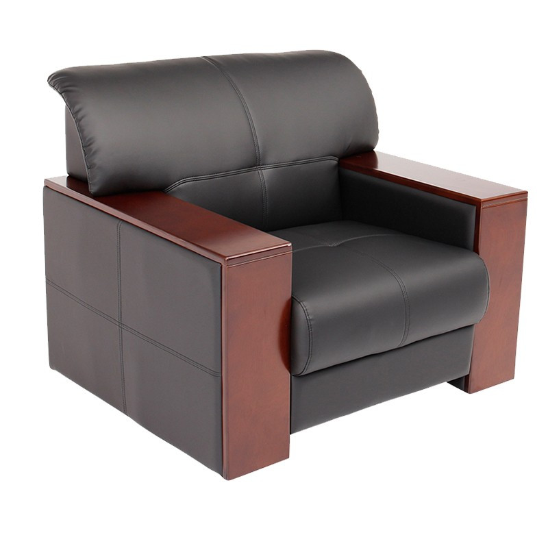 迪欧简约办公沙发休闲沙发西皮单人沙发视频