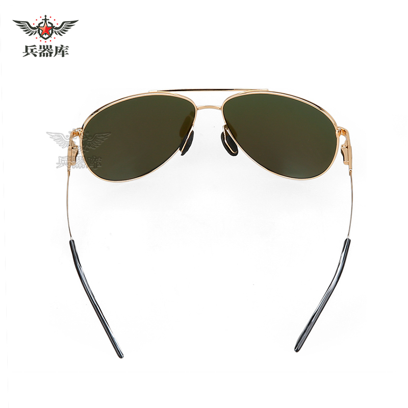 兵器库空军眼镜中国飞行员墨镜偏光镜可弯曲军迷偏光眼睛蛤蟆镜正品