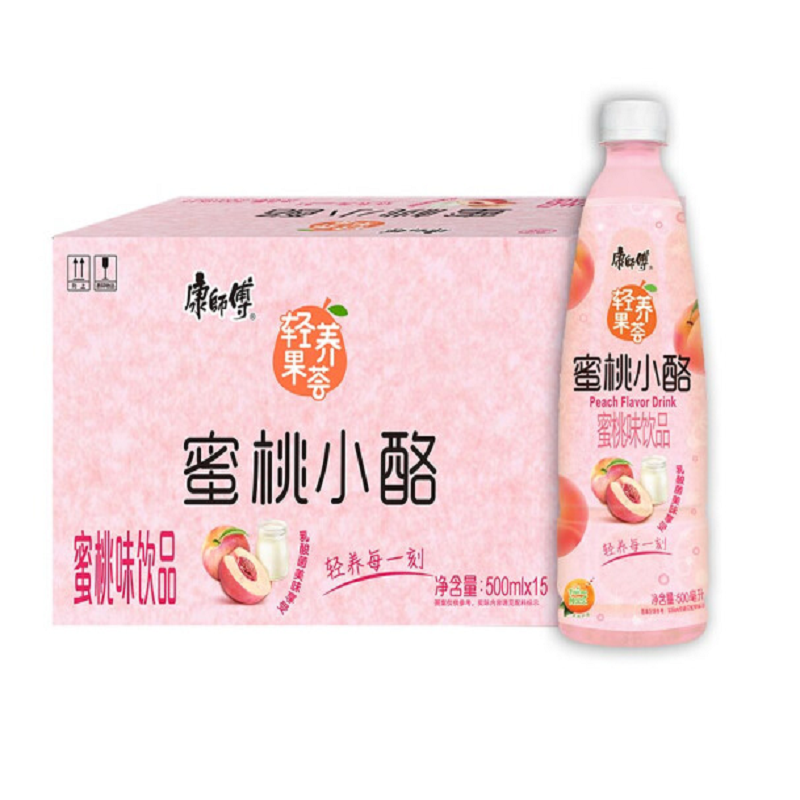 康师傅轻养果荟-蜜桃小酪500ml
